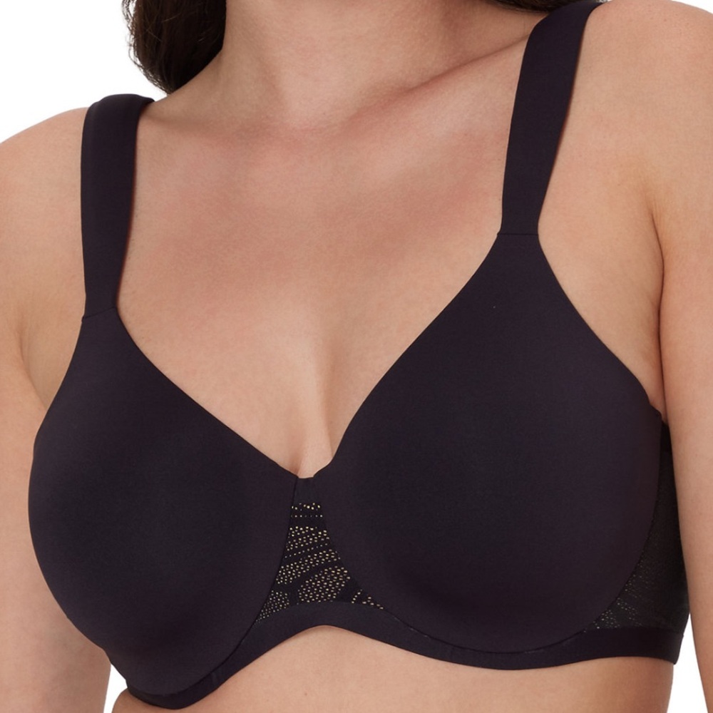 BALI black 42C cooling smoothing convertible underwire bra style DF4580 NWT